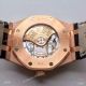 Swiss 3120 Replica Audemars Piguet Royal Oak Rose Gold Brown Leather (7)_th.jpg